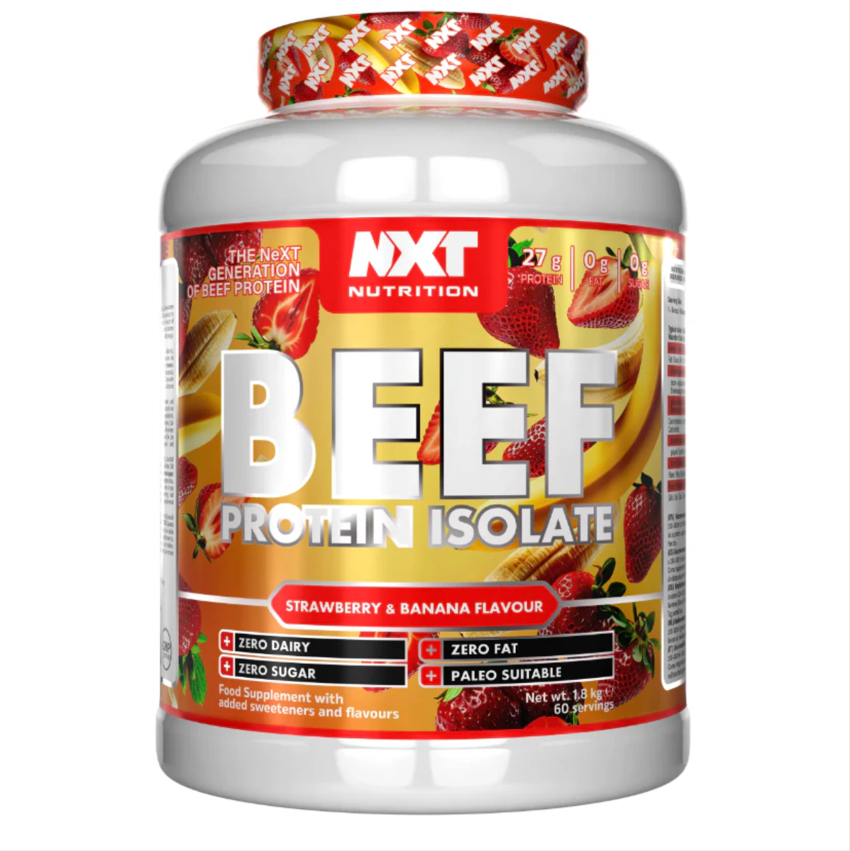 NXT Nutrition Beef Protein Isolate 1.8kg 60 servings