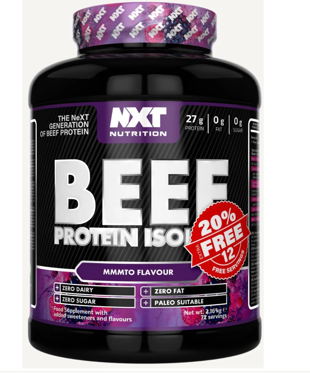 NXT Nutrition Beef Protein Isolate 1.8kg 60 servings